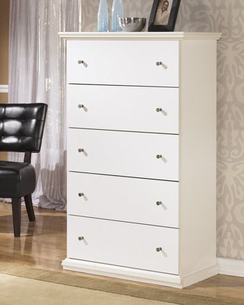 Bostwick - White - Five Drawer Chest Capital Discount Furniture Home Furniture, Furniture Store
