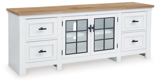 Ashbryn - White / Natural - Extra Large TV Stand Capital Discount Furniture Home Furniture, Furniture Store