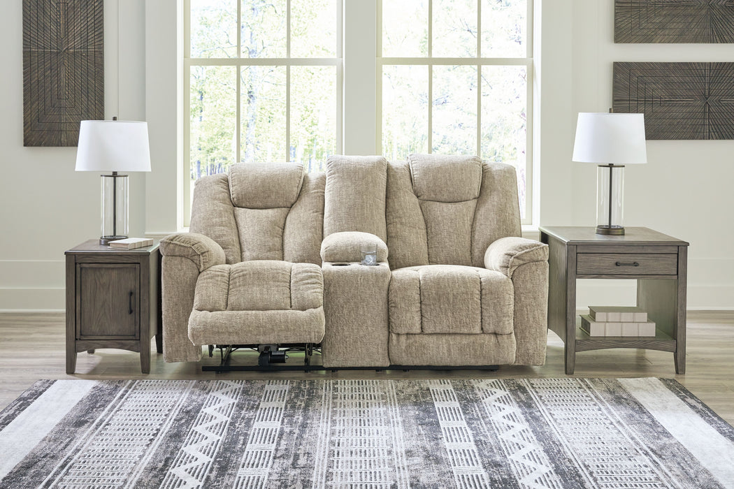 Hindmarsh - Stone - Power Reclining Loveseat With Console/ Adj Hdrst Capital Discount Furniture Home Furniture, Furniture Store
