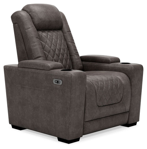 Hyllmont - Gray - Pwr Recliner/Adj Headrest Capital Discount Furniture Home Furniture, Furniture Store