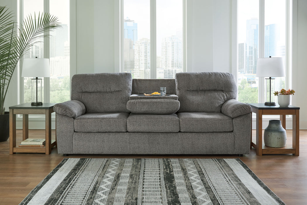 Bindura - Mineral - Sofa With Drop Down Table Capital Discount Furniture Home Furniture, Furniture Store