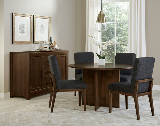 Crafted Cherry - Dining Table With Wood Pedestal Capital Discount Furniture Home Furniture, Furniture Store