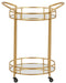 Wynora - Gold - Bar Cart Capital Discount Furniture Home Furniture, Furniture Store