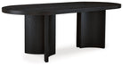 Rowanbeck - Black - Oval Dining Room Table Capital Discount Furniture Home Furniture, Furniture Store