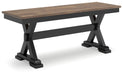 Wildenauer - Brown / Black - Large Dining Room Bench Capital Discount Furniture Home Furniture, Furniture Store