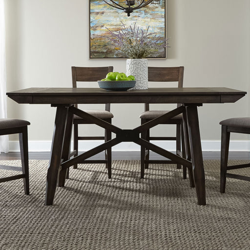 Double Bridge - Gathering Table Set - Dark Brown Capital Discount Furniture Home Furniture, Furniture Store
