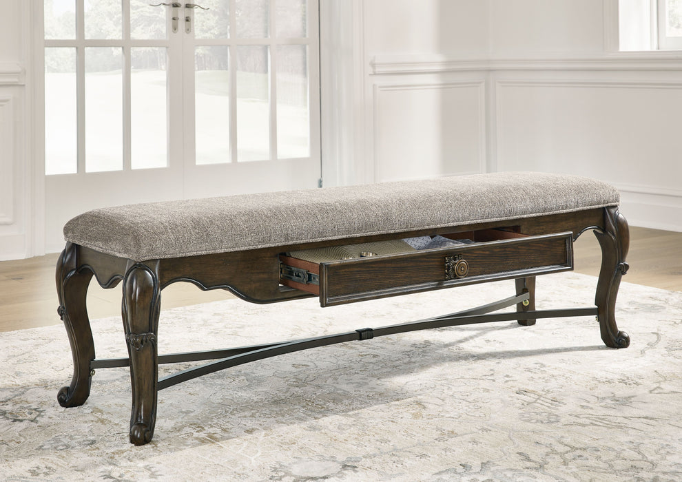Maylee - Dark Brown - Upholstered Storage Bench Capital Discount Furniture Home Furniture, Furniture Store