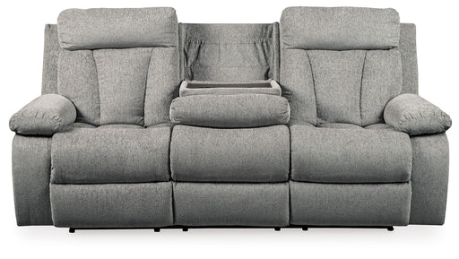 Mitchiner - Fog - Rec Sofa W/Drop Down Table Capital Discount Furniture Home Furniture, Furniture Store
