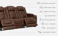Backtrack - Chocolate - Pwr Rec Sofa With Adj Headrest Capital Discount Furniture Home Furniture, Furniture Store