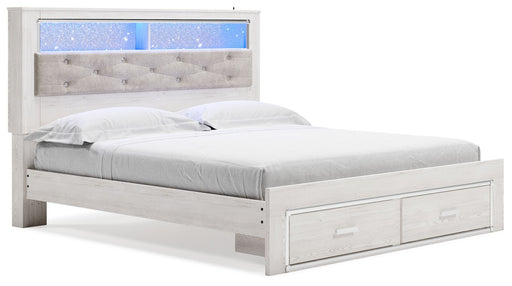 Altyra - White - King Upholstered Bookcase Bed With Storage Capital Discount Furniture Home Furniture, Furniture Store