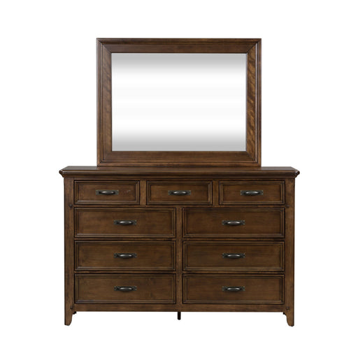 Saddlebrook - Dresser & Mirror - Dark Brown Capital Discount Furniture Home Furniture, Furniture Store