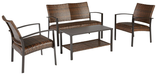Zariyah - Dark Brown - Love/Chairs/Table Set (Set of 4) Capital Discount Furniture Home Furniture, Furniture Store