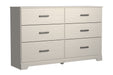 Stelsie - White - Six Drawer Dresser Capital Discount Furniture Home Furniture, Furniture Store