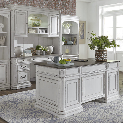 Magnolia Manor - Complete 5 Piece Desk - White Capital Discount Furniture Home Furniture, Home Decor, Furniture