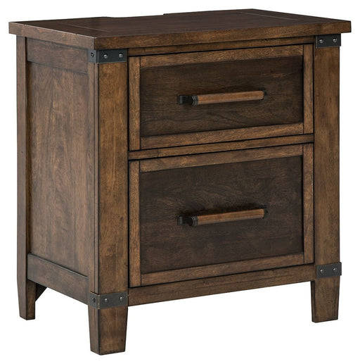 Wyattfield - Brown / Beige - Two Drawer Night Stand Capital Discount Furniture Home Furniture, Furniture Store