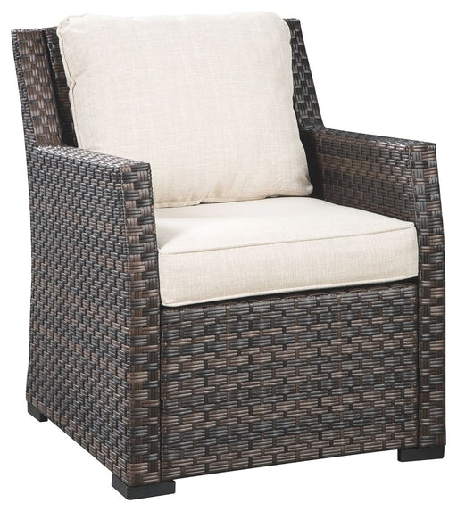 Easy - Dark Brown / Beige - Lounge Chair W/Cushion Capital Discount Furniture Home Furniture, Furniture Store