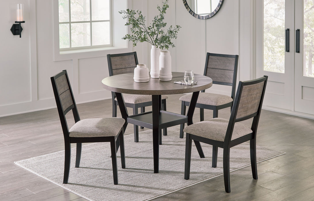 Corloda - Black / Gray - Round Drm Table Set (Set of 5) Capital Discount Furniture Home Furniture, Furniture Store