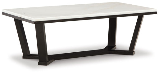 Fostead - White / Espresso - Rectangular Cocktail Table Capital Discount Furniture Home Furniture, Furniture Store