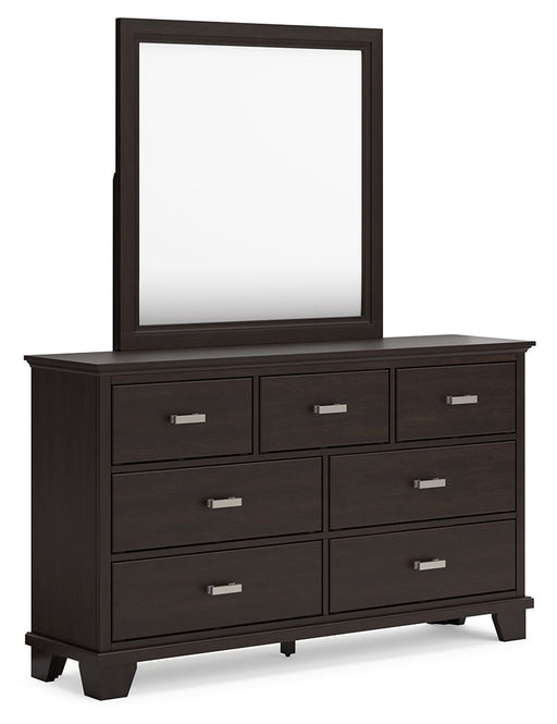 Covetown - Dark Brown - Dresser And Mirror Capital Discount Furniture Home Furniture, Furniture Store