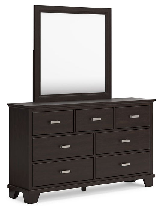 Covetown - Dark Brown - Dresser And Mirror Capital Discount Furniture Home Furniture, Furniture Store
