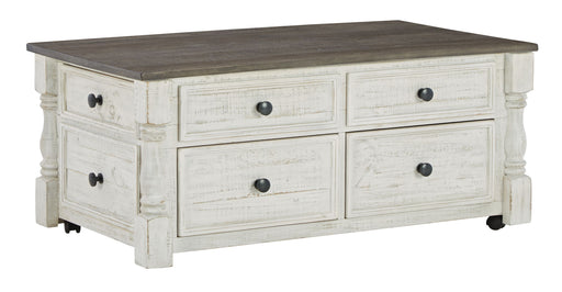 Havalance - White / Gray - Lift Top Cocktail Table With Storage Drawers Capital Discount Furniture Home Furniture, Furniture Store
