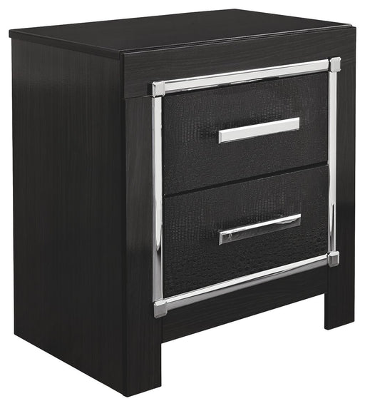 Kaydell - Black - Two Drawer Night Stand Capital Discount Furniture Home Furniture, Furniture Store