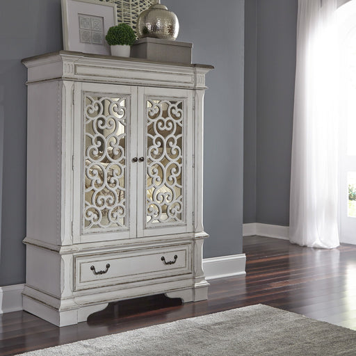 Abbey Park - Mirrored Door Chest - White Capital Discount Furniture Home Furniture, Furniture Store