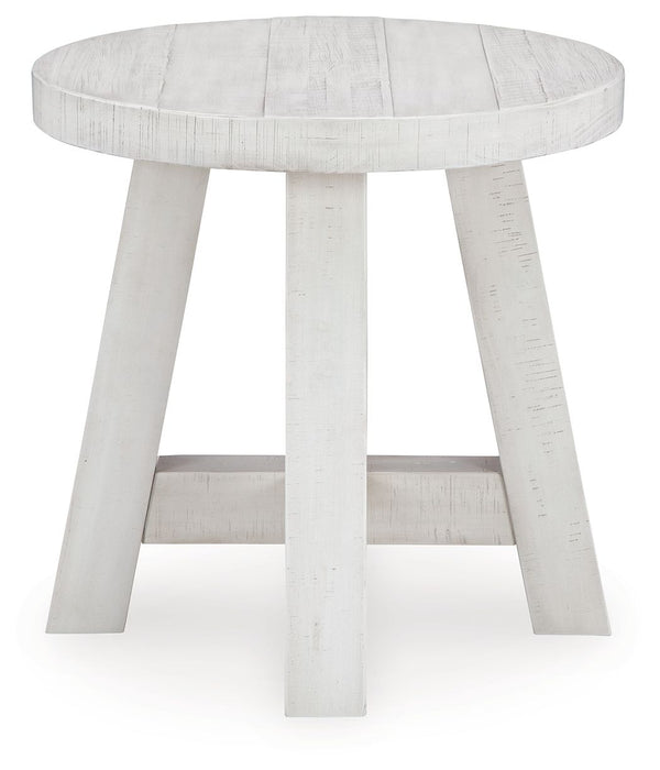 Jallison - Off White - Round End Table Capital Discount Furniture Home Furniture, Furniture Store