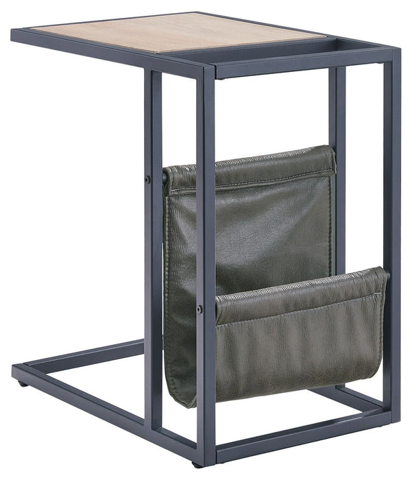 Freslowe - Light Brown / Black - Chair Side End Table With Magazine Basket Capital Discount Furniture Home Furniture, Furniture Store