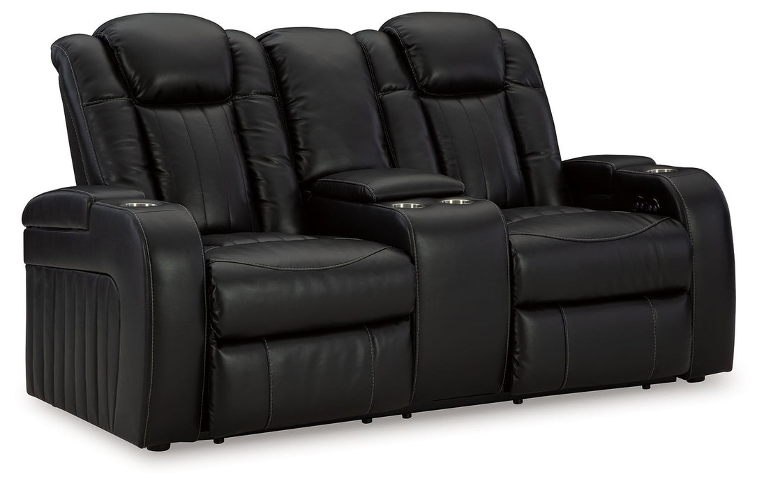 Caveman Den - Midnight - Power Reclining Loveseat With Console/ Adj Hdrst Capital Discount Furniture Home Furniture, Furniture Store