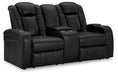 Caveman Den - Midnight - Power Reclining Loveseat With Console/ Adj Hdrst Capital Discount Furniture Home Furniture, Furniture Store