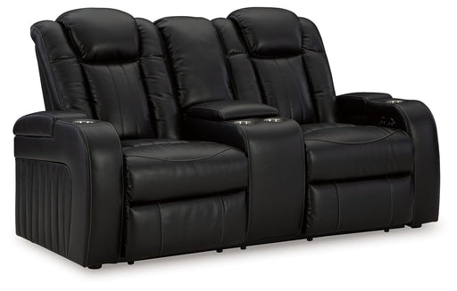 Caveman Den - Midnight - Power Reclining Loveseat With Console/ Adj Hdrst Capital Discount Furniture Home Furniture, Furniture Store