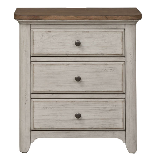 Farmhouse Reimagined - 3 Drawer Nightstand With Charging Station - White Capital Discount Furniture Home Furniture, Furniture Store