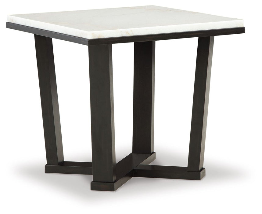Fostead - White / Espresso - Square End Table Capital Discount Furniture Home Furniture, Furniture Store