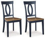 Landocken - Brown / Blue - Dining Room Side Chair Capital Discount Furniture Home Furniture, Furniture Store
