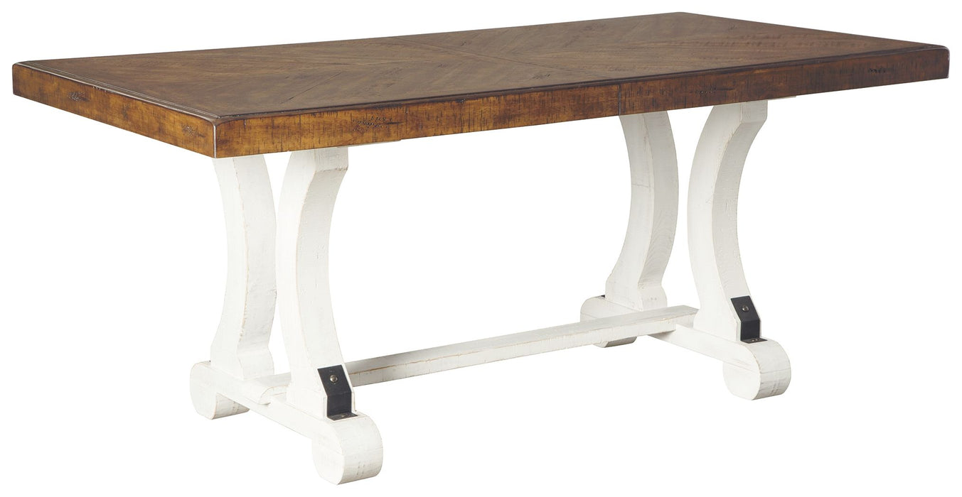 Valebeck - White / Brown - Rectangular Dining Room Table Capital Discount Furniture Home Furniture, Furniture Store