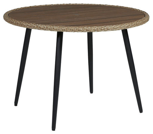 Amaris - Brown / Black - Round Dining Table Capital Discount Furniture Home Furniture, Furniture Store
