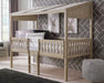 Wrenalyn - White / Brown / Beige - Twin Loft Bed With Roof Panels Capital Discount Furniture Home Furniture, Furniture Store