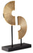 Berrnette - Gold Finish / Black - Sculpture Capital Discount Furniture Home Furniture, Furniture Store