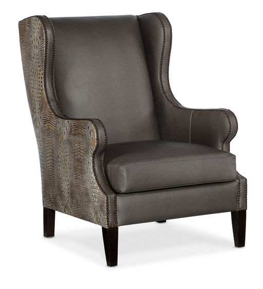 Club Chair With Faux Croc - Black Capital Discount Furniture Home Furniture, Furniture Store
