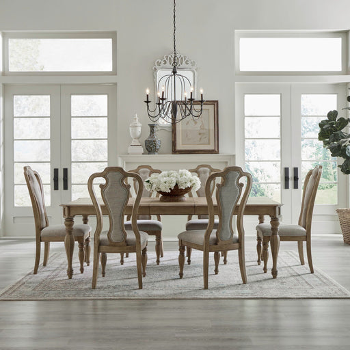 Magnolia Manor - Opt 7 Piece Rectangular Table Set - Light Brown Capital Discount Furniture Home Furniture, Furniture Store