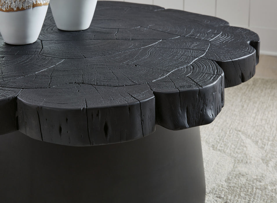 Wimbell - Black - Round Cocktail Table Capital Discount Furniture Home Furniture, Furniture Store