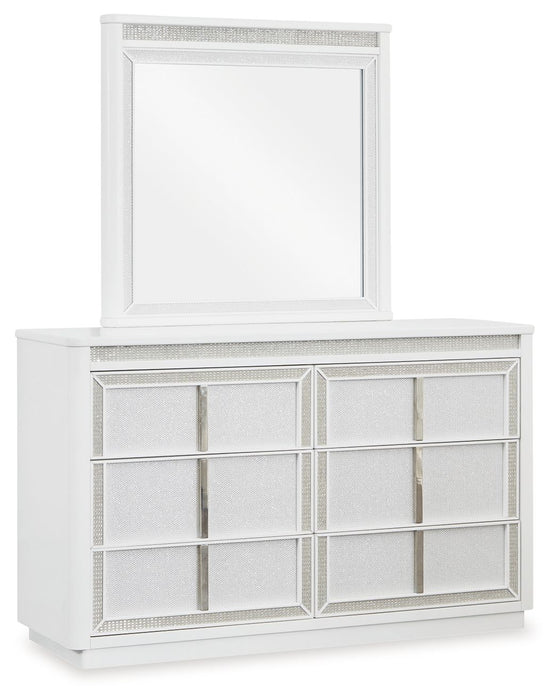 Chalanna - White - Dresser And Mirror Capital Discount Furniture Home Furniture, Furniture Store