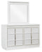 Chalanna - White - Dresser And Mirror Capital Discount Furniture Home Furniture, Furniture Store