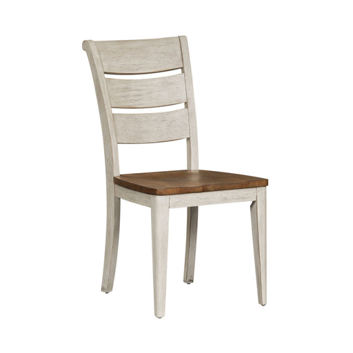 Farmhouse Reimagined - Ladder Back Side Chair - White Capital Discount Furniture Home Furniture, Furniture Store