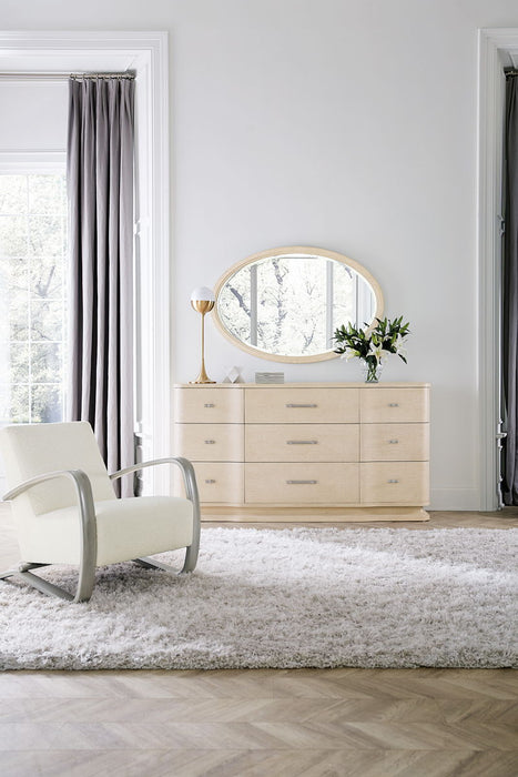 Nouveau Chic - Oval Mirror - Light Brown Capital Discount Furniture Home Furniture, Furniture Store
