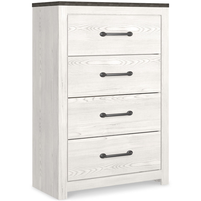 Gerridan - White / Gray - Four Drawer Chest Capital Discount Furniture Home Furniture, Furniture Store