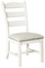 Valebeck - Beige / White - Dining Uph Side Chair Capital Discount Furniture Home Furniture, Furniture Store