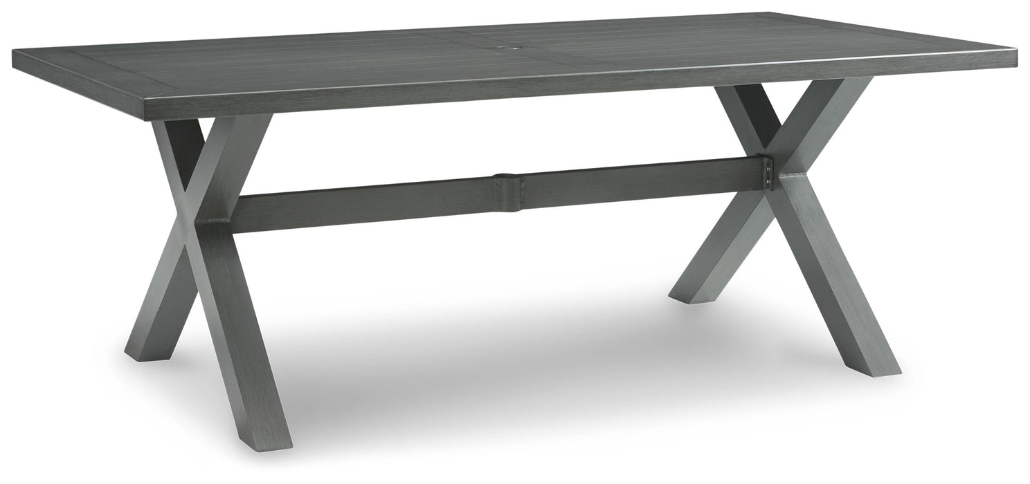 Elite Park - Gray - Rect Dining Table W/Umb Opt Capital Discount Furniture Home Furniture, Furniture Store
