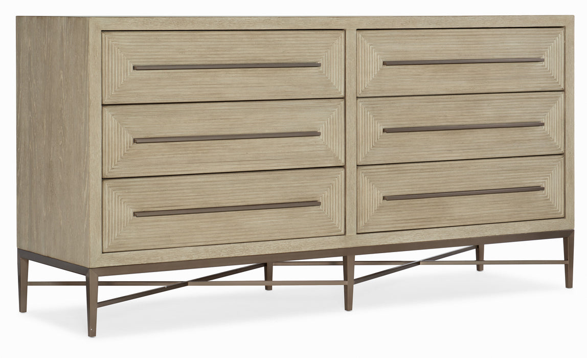 Cascade - 6-Drawer Dresser - Light Brown Capital Discount Furniture Home Furniture, Furniture Store